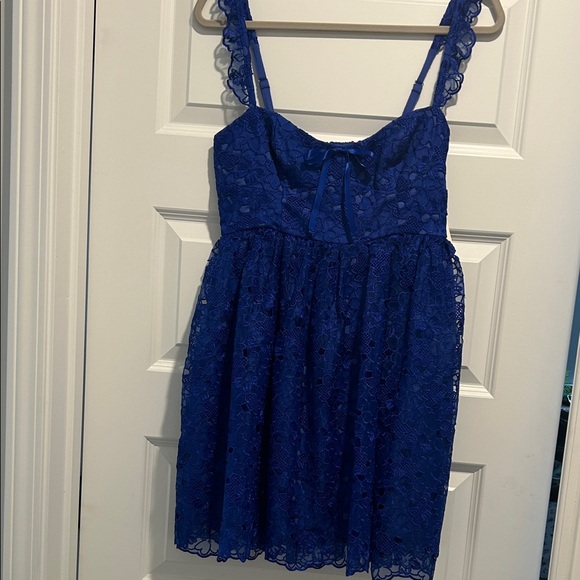 NWT Anthropologie Blue Lace Sleeveless Dress - Picture 2 of 8